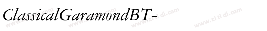 ClassicalGaramondBT字体转换