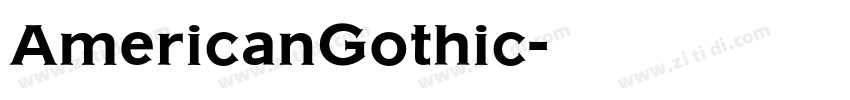 AmericanGothic字体转换