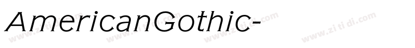 AmericanGothic字体转换