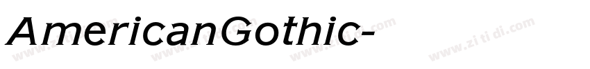 AmericanGothic字体转换