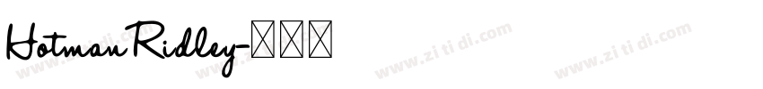 HotmanRidley字体转换