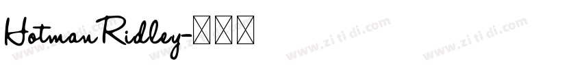 HotmanRidley字体转换