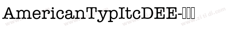 AmericanTypItcDEE字体转换
