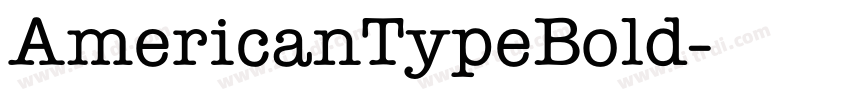 AmericanTypeBold字体转换