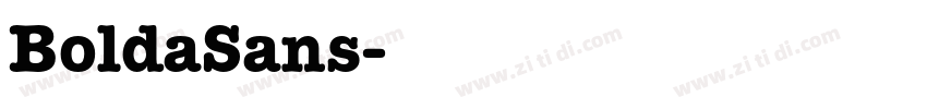 BoldaSans字体转换