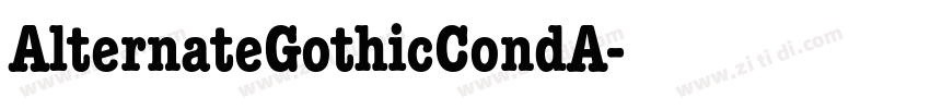 AlternateGothicCondA字体转换