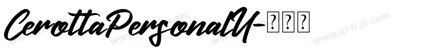 CerottaPersonalU字体转换
