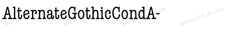 AlternateGothicCondA字体转换