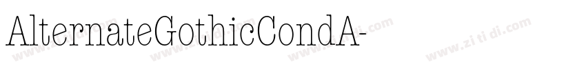 AlternateGothicCondA字体转换