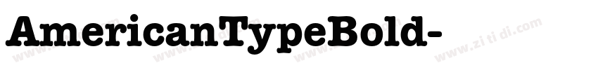 AmericanTypeBold字体转换