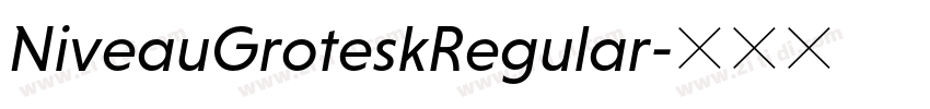 NiveauGroteskRegular字体转换