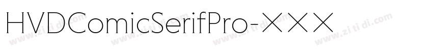 HVDComicSerifPro字体转换