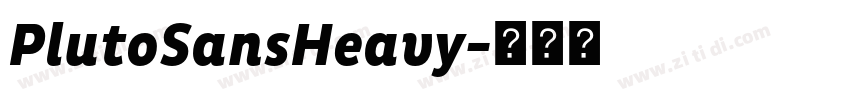 PlutoSansHeavy字体转换