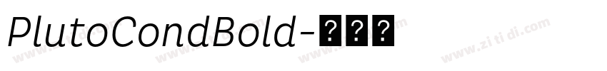 PlutoCondBold字体转换