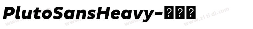 PlutoSansHeavy字体转换