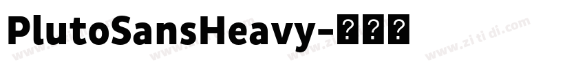 PlutoSansHeavy字体转换
