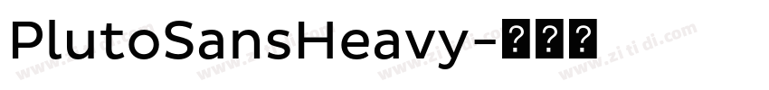 PlutoSansHeavy字体转换