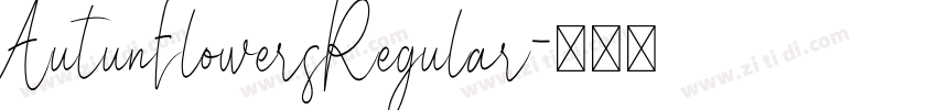AutunFlowersRegular字体转换