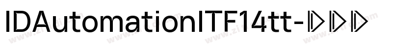 IDAutomationITF14tt字体转换