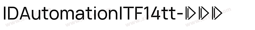 IDAutomationITF14tt字体转换