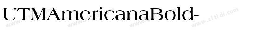 UTMAmericanaBold字体转换