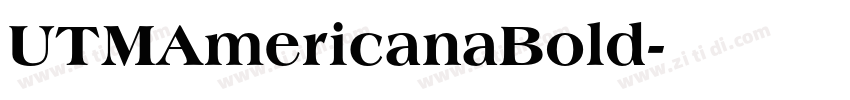 UTMAmericanaBold字体转换