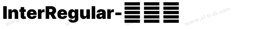 InterReguIar字体转换
