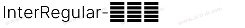 InterReguIar字体转换