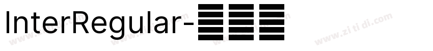 InterReguIar字体转换