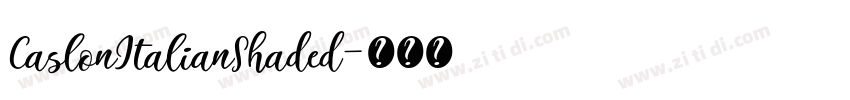 CaslonItalianShaded字体转换