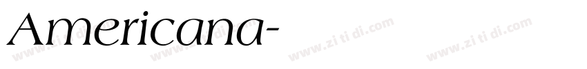 Americana字体转换