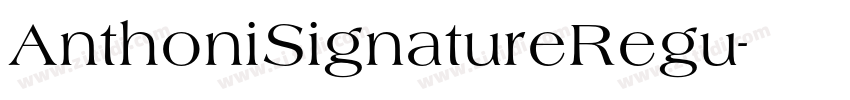 AnthoniSignatureRegu字体转换
