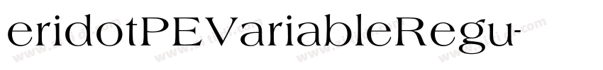 eridotPEVariableRegu字体转换