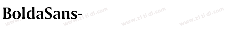 BoldaSans字体转换