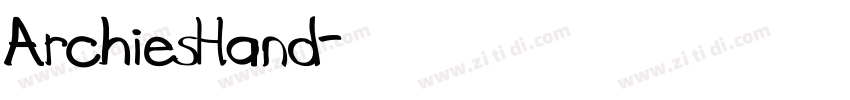 ArchiesHand字体转换