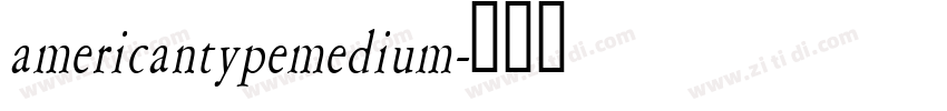 americantypemedium字体转换