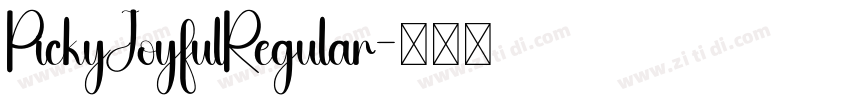 PickyJoyfulRegular字体转换
