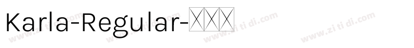 Karla-Regular字体转换