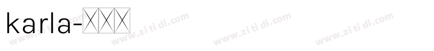 karla字体转换