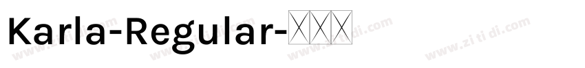 Karla-Regular字体转换