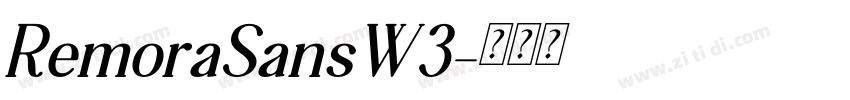 RemoraSansW3字体转换