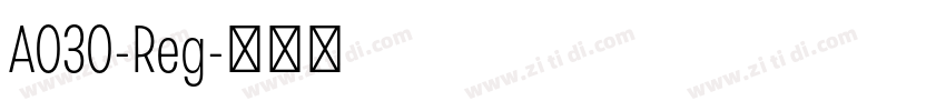A030-Reg字体转换
