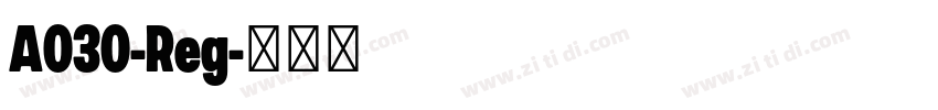 A030-Reg字体转换