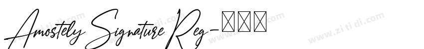 AmostelySignatureReg字体转换