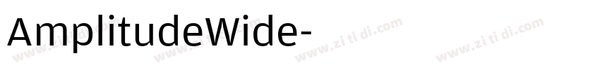 AmplitudeWide字体转换