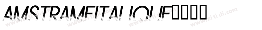 AmsTrameItalique字体转换