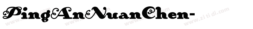 PingAnNuanChen字体转换
