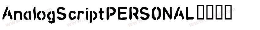 AnalogScriptPERSONAL字体转换