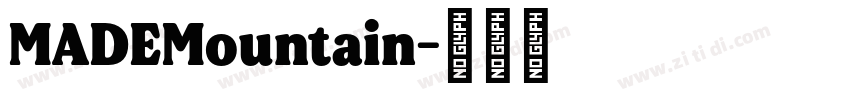 MADEMountain字体转换