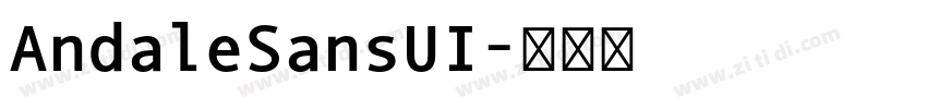 AndaleSansUI字体转换